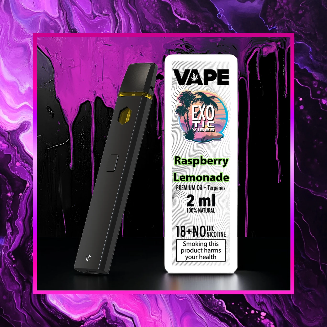 Raspberry Lemonade HCT Премиальный Вейп - 2.00 мл. HCT